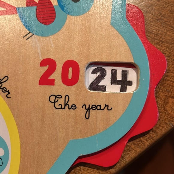 Wooden Calendar, Weather and Clock Classroom Learning Toy *As is - France - Picture 8 of 12